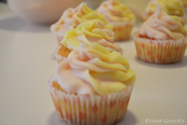 Cupcakes de limón y fresa