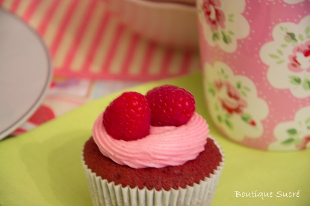 Cupcakes Red Velvet con Buttercream de Frambuesas