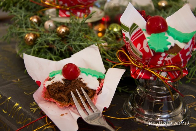 christmas Black Cupcakes