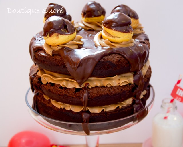 Nake Cake de Chocolate y Crema de Café