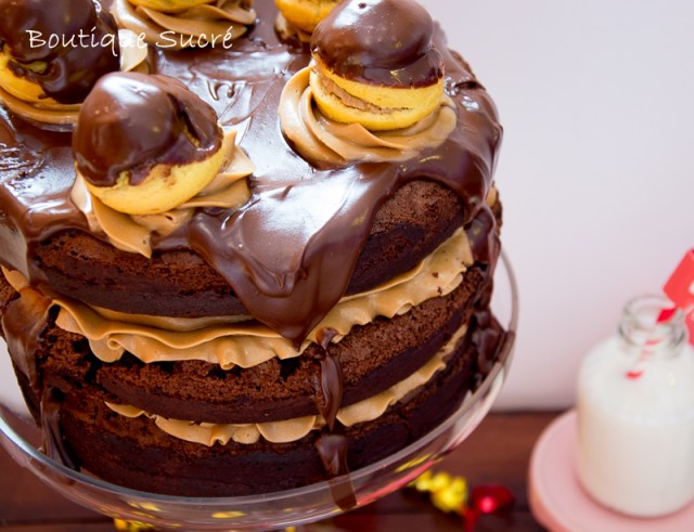 Naked Cake de Chocolate y Crema de Caf