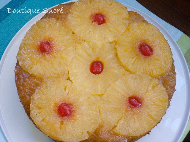 tarta de piña volteada