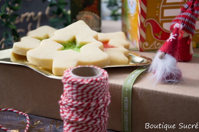 Galletas Navideñas con centro de Caramelo