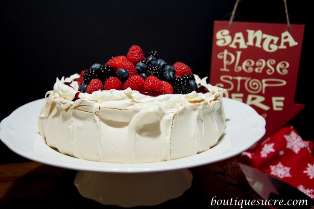 Pavlova frutos del bosque