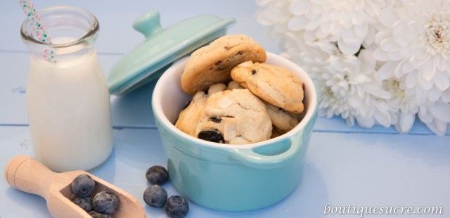 cookies choco blanco, arandanos y coco